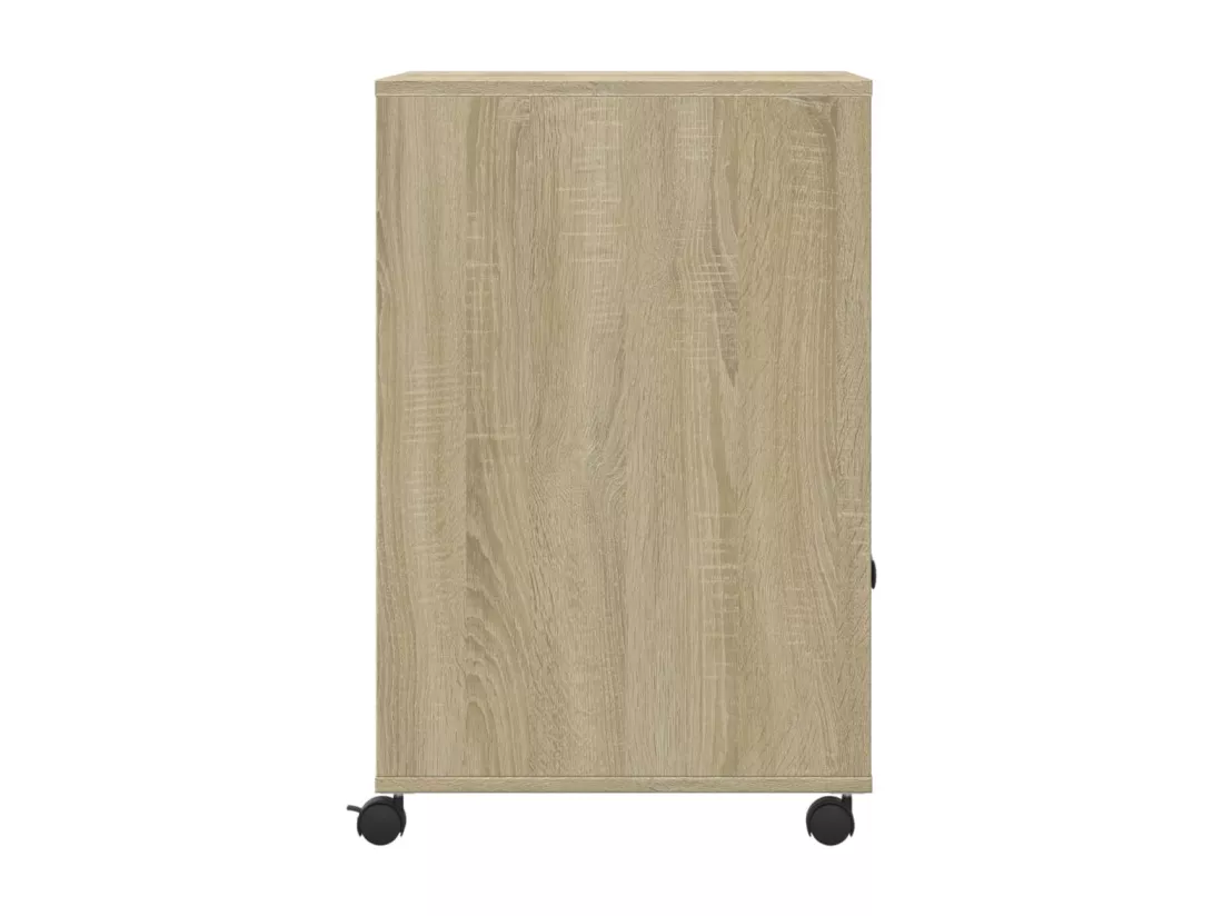 Support d'imprimante avec roulettes chêne sonoma 60x48x74 cm