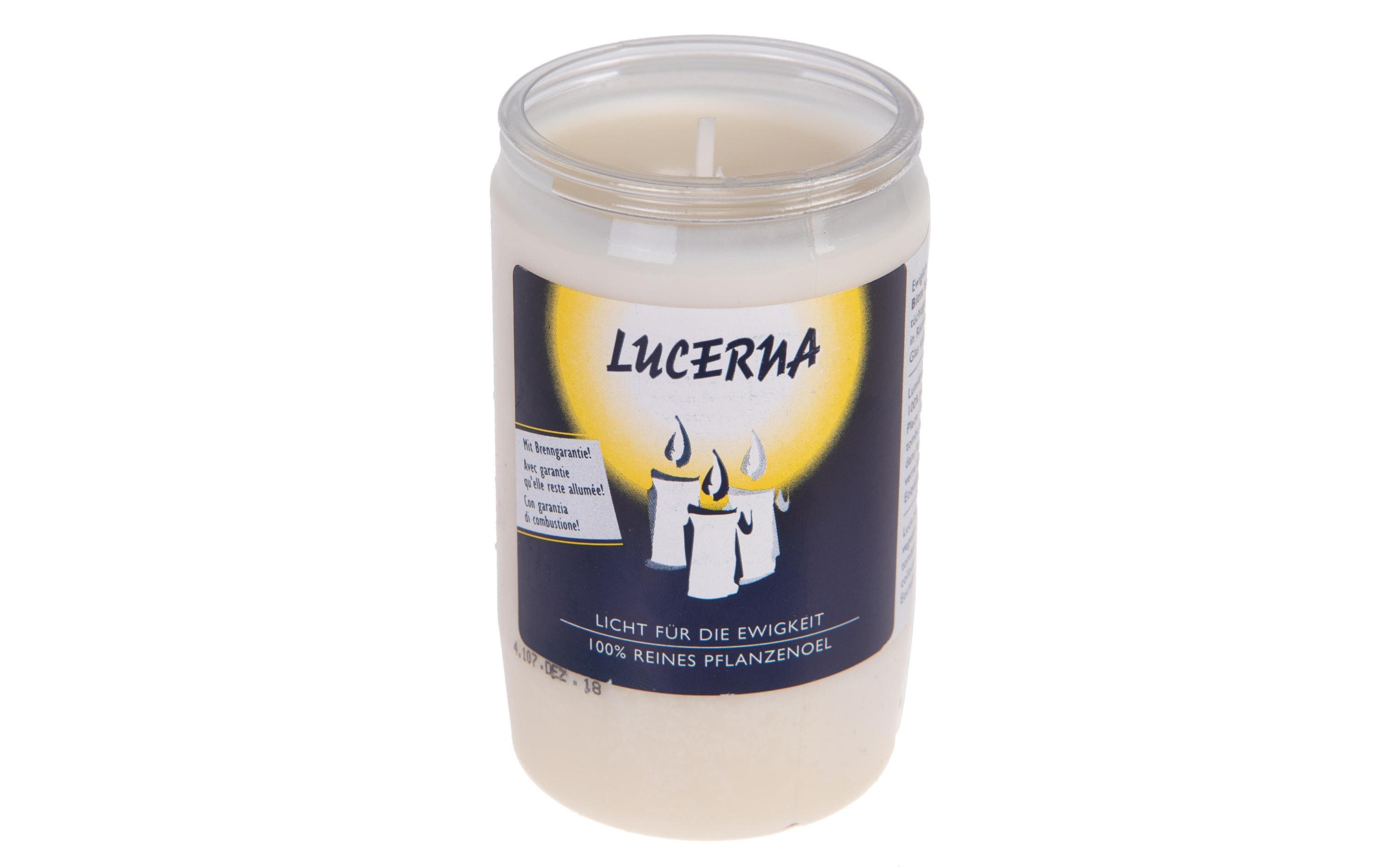 Grabkerze Lucerna Ø 5.5 cm WeissGrablicht Weiss