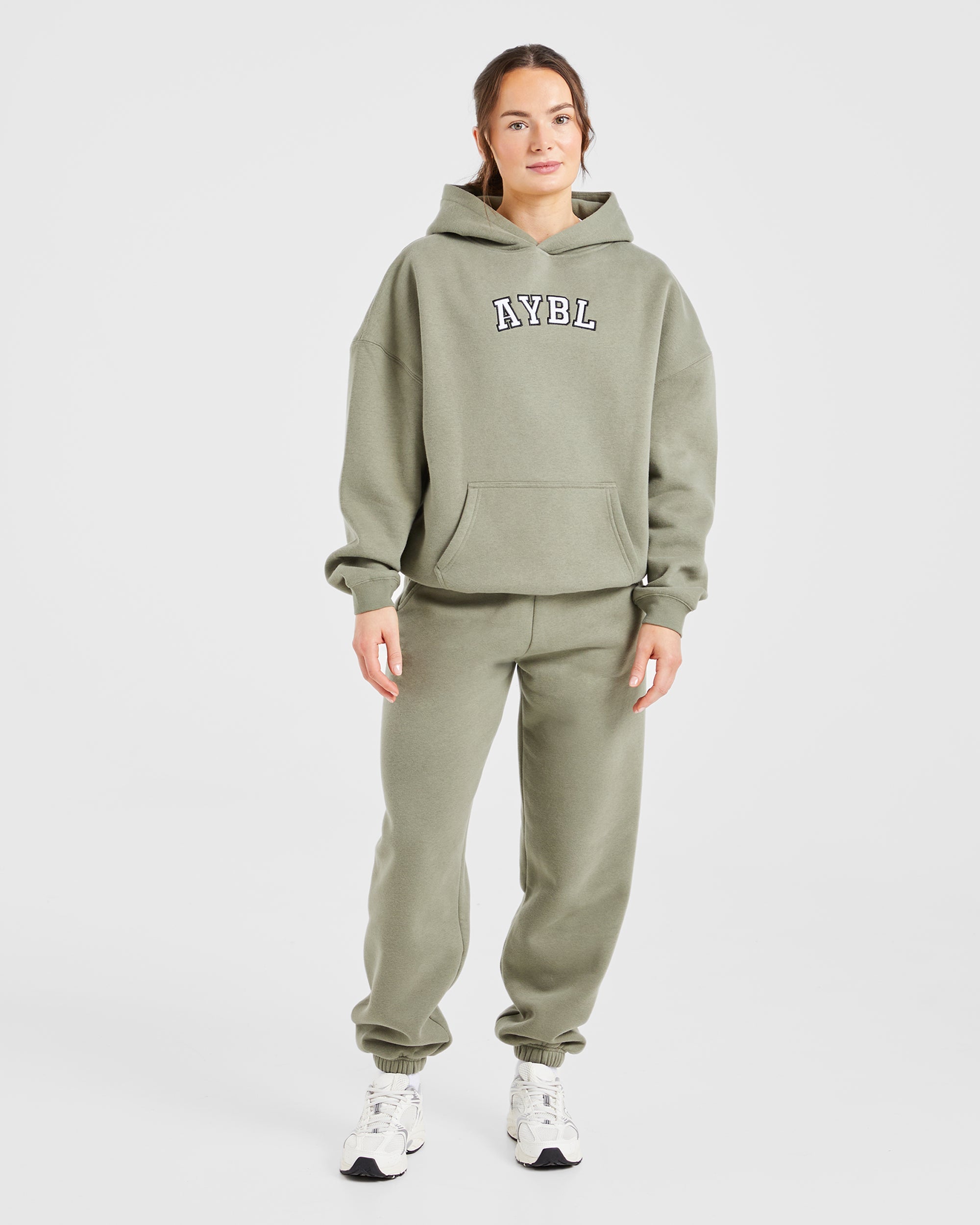 Varsity Embroidered Oversized Joggers