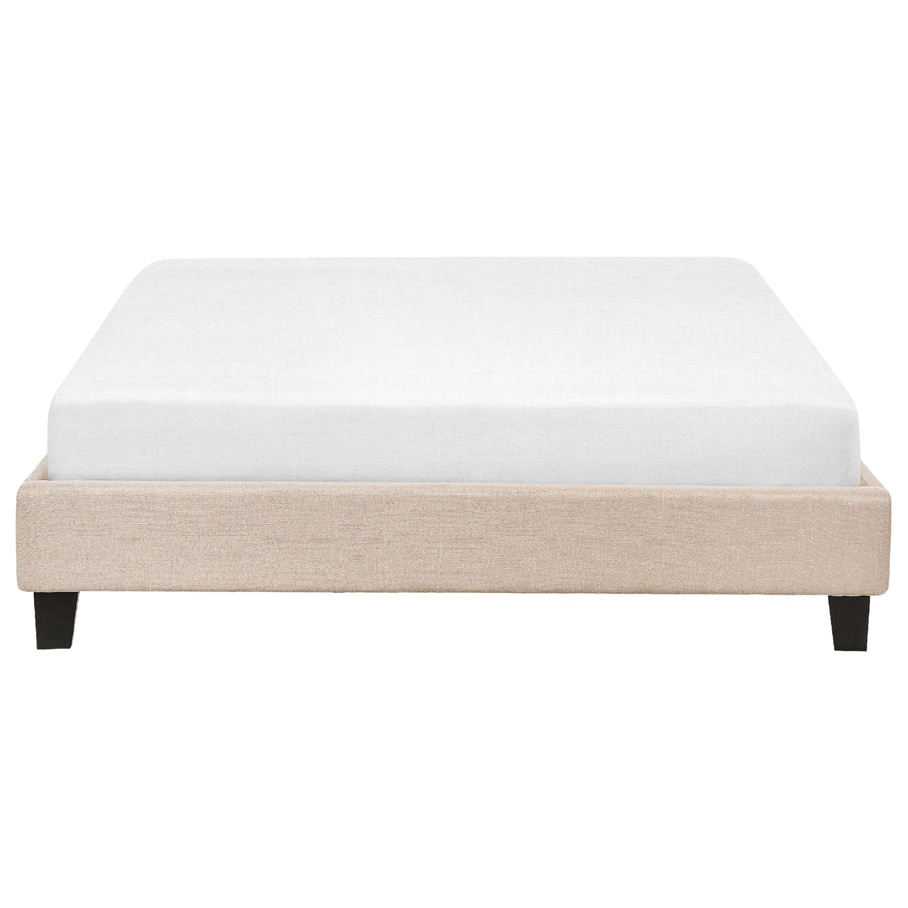 Beliani - ROANNE - Tweepersoonsbed - Beige - 140 x 200 cm - Polyester