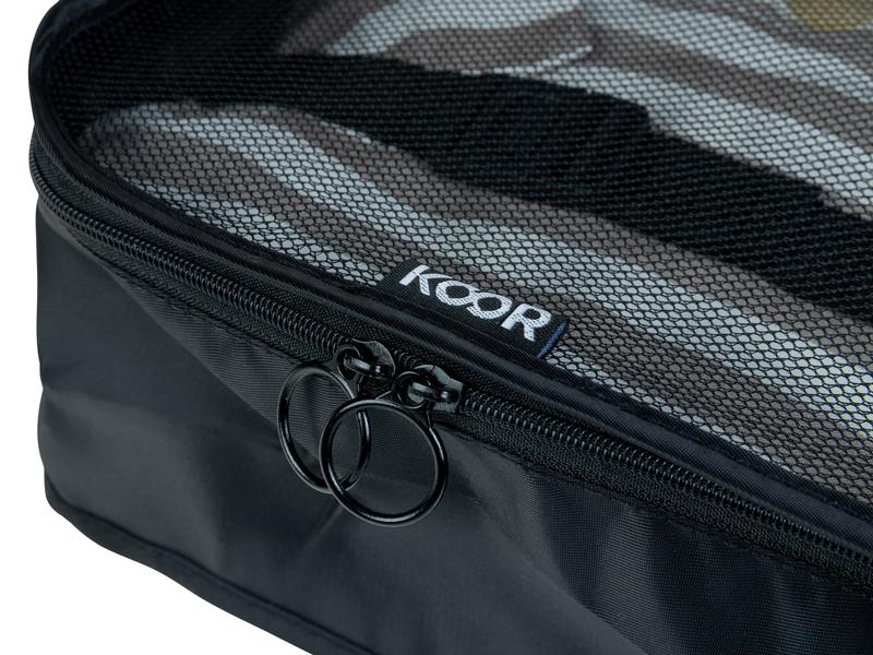 KOOR Kleiderbeutel Reesa, Grösse L, 2er-Pack, Schwarz Packhilfe-Set für Ordnung im Koffer