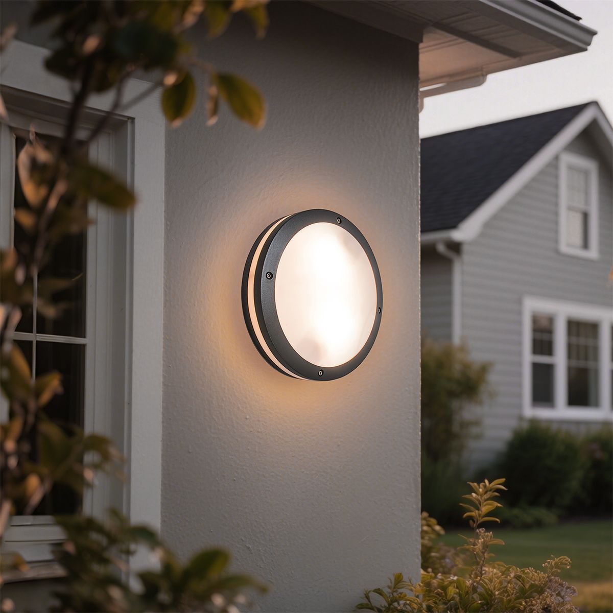 Wand- en plafondlamp donkergrijs 2-lichts IP54 - Glow