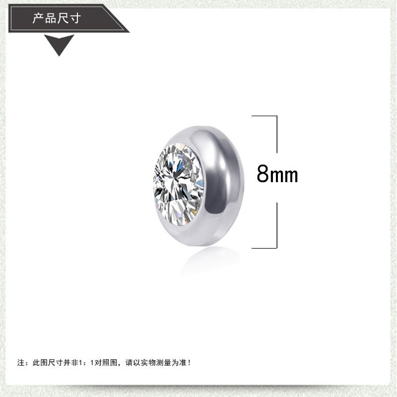 Prushia - Magnetische oorbellen van roestvrij staal met strass