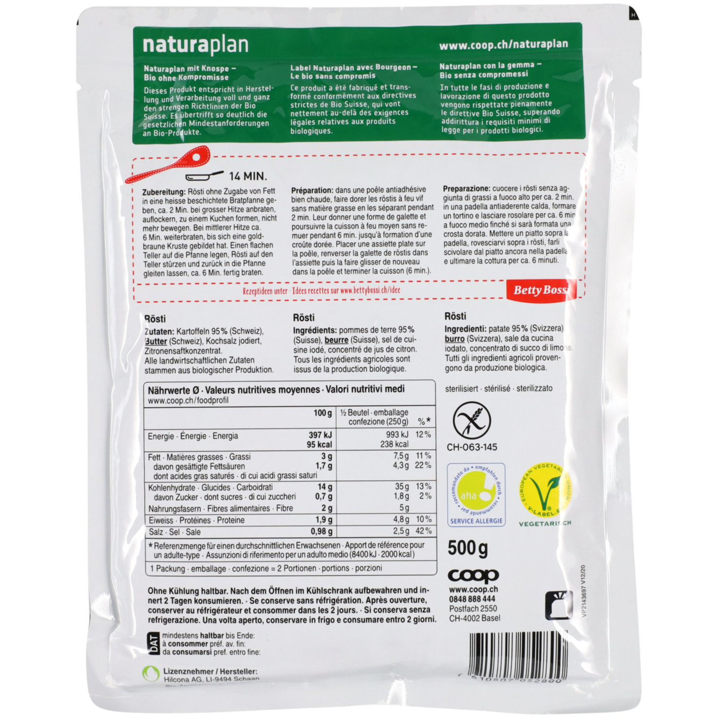 Naturaplan Bio Rösti fixfertig