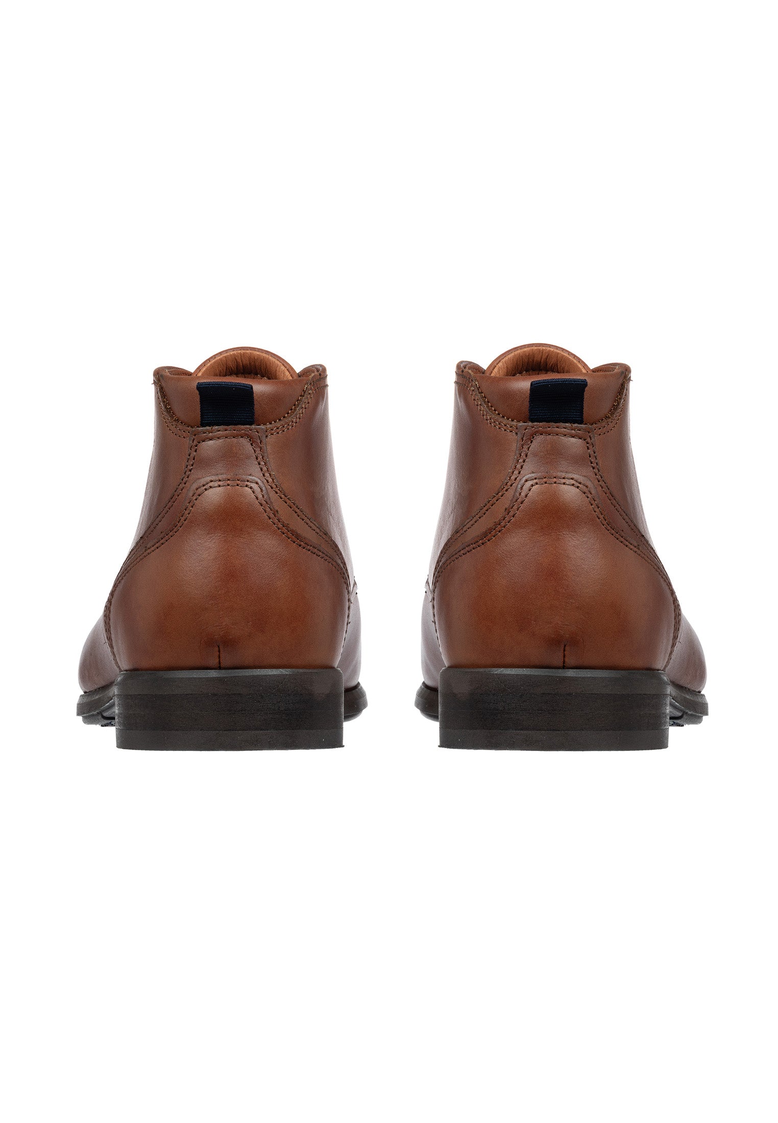 Cognac gladleren Erasmo veterschoen