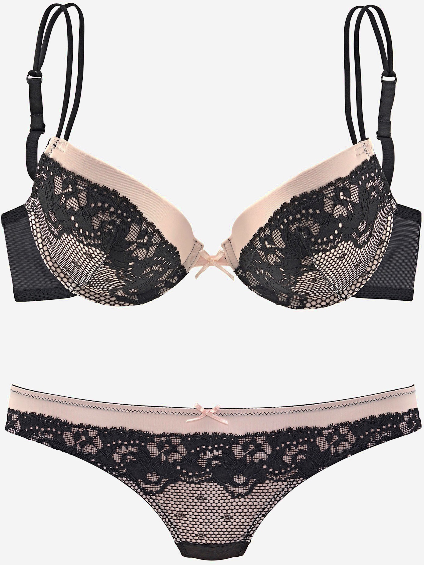 Ensemble : soutien-gorge push-up bonnets préformés avec coussinets non amovibles