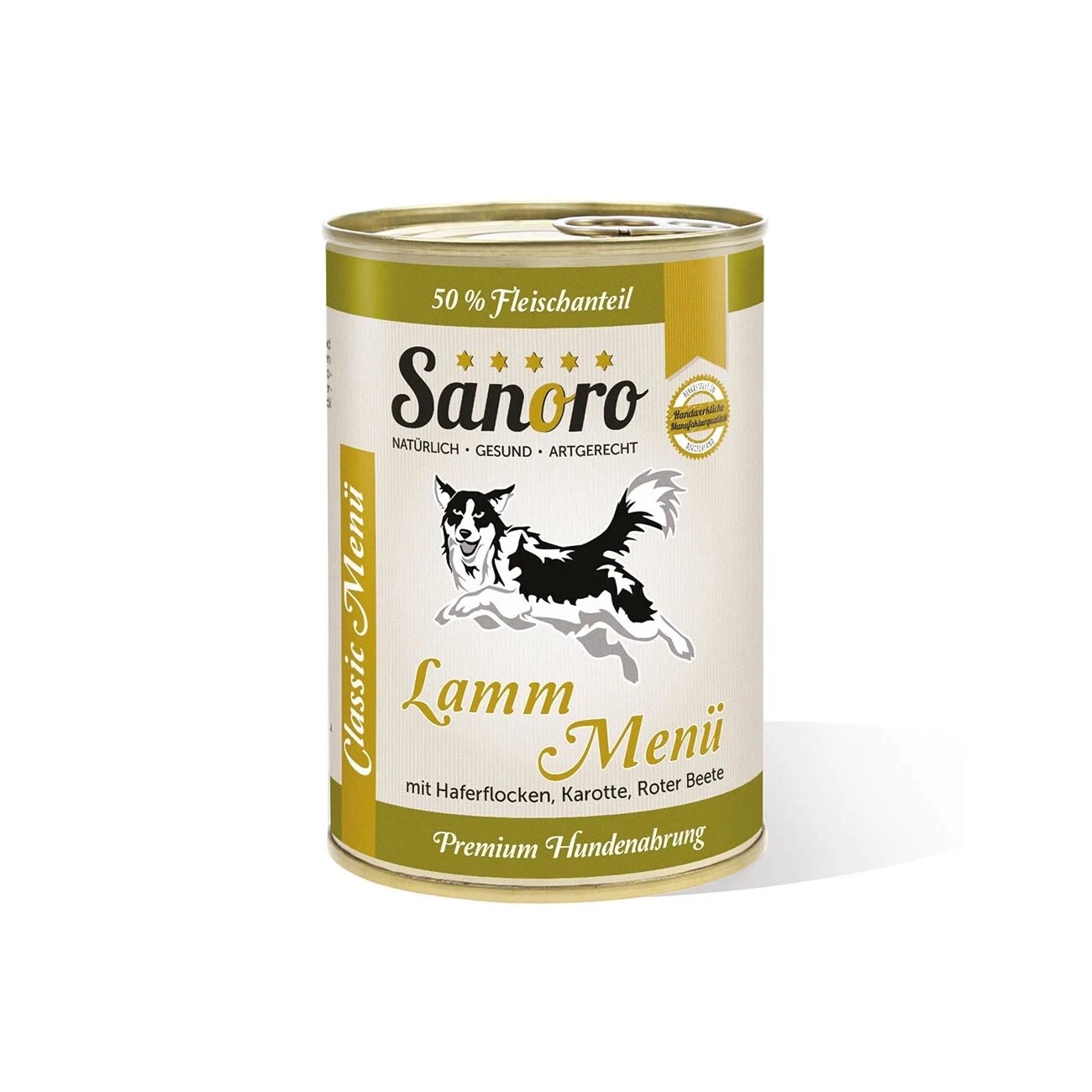 Sanoro Menü Classic vom Lamm mit 50 % Fleischanteil - 12x400g