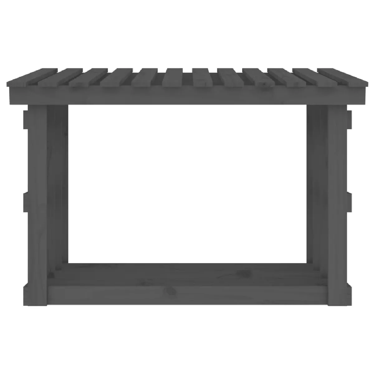 vidaXL Support pour bois de chauffage - Gris