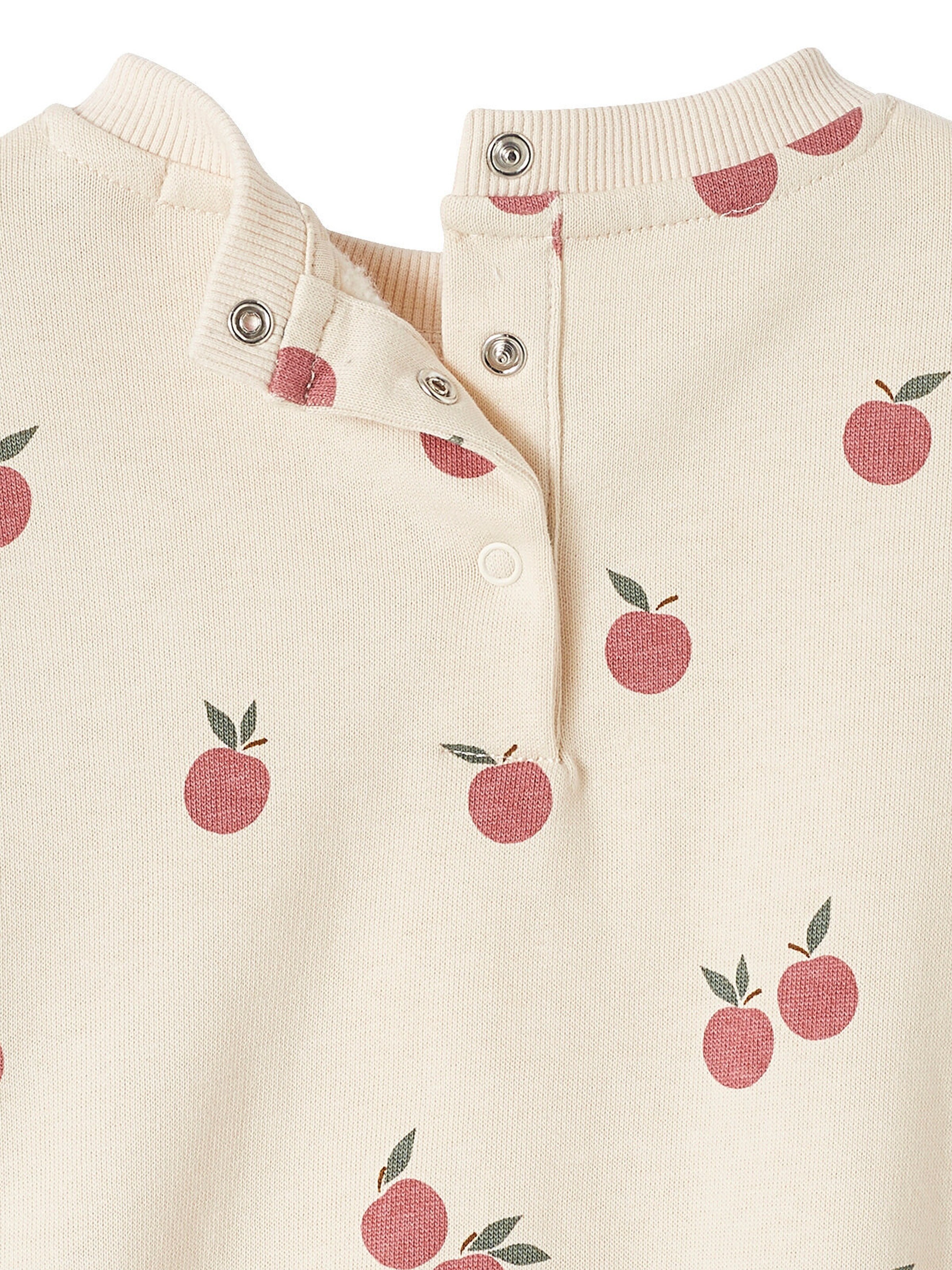 Vertbaudet Baby Sweatshirt wollweiß bedruckt/apfel