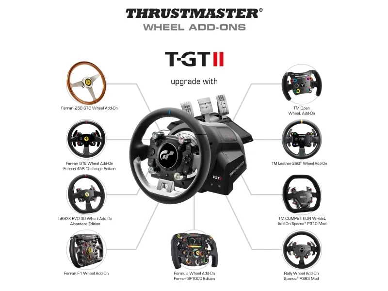 ThrustMaster T-GT II - Rat og pedalsæt - kablet - for PC, Sony PlayStation 4