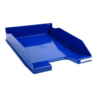 Exacompta COMBO Glossy - Corbeille à courrier bleu royal
