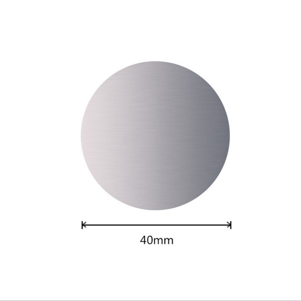 (40mm) Runder Metall Magnet Sticker für Handys (für Magnethalterungen) - Silber