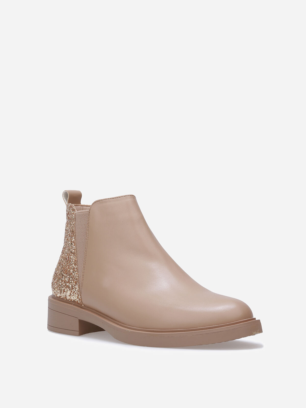 Chelsea en simili à paillettes- Taupe
