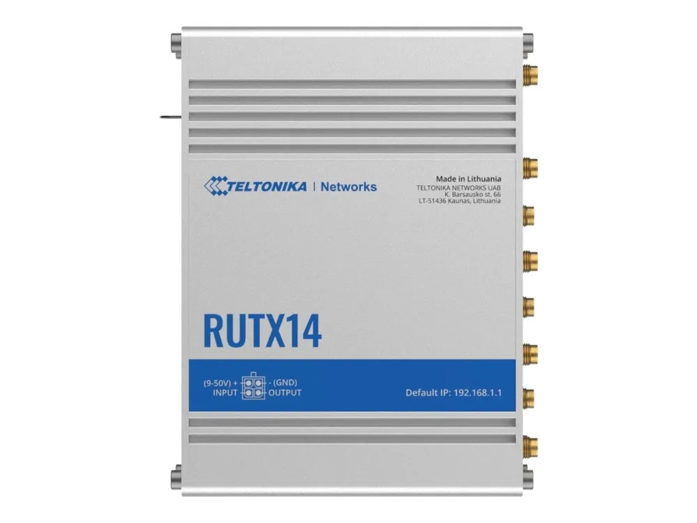 Teltonika RUTX14 - Trådløs router - WWAN 5-port switch - 1GbE - Wi-Fi 5 - Dual Band - 3G