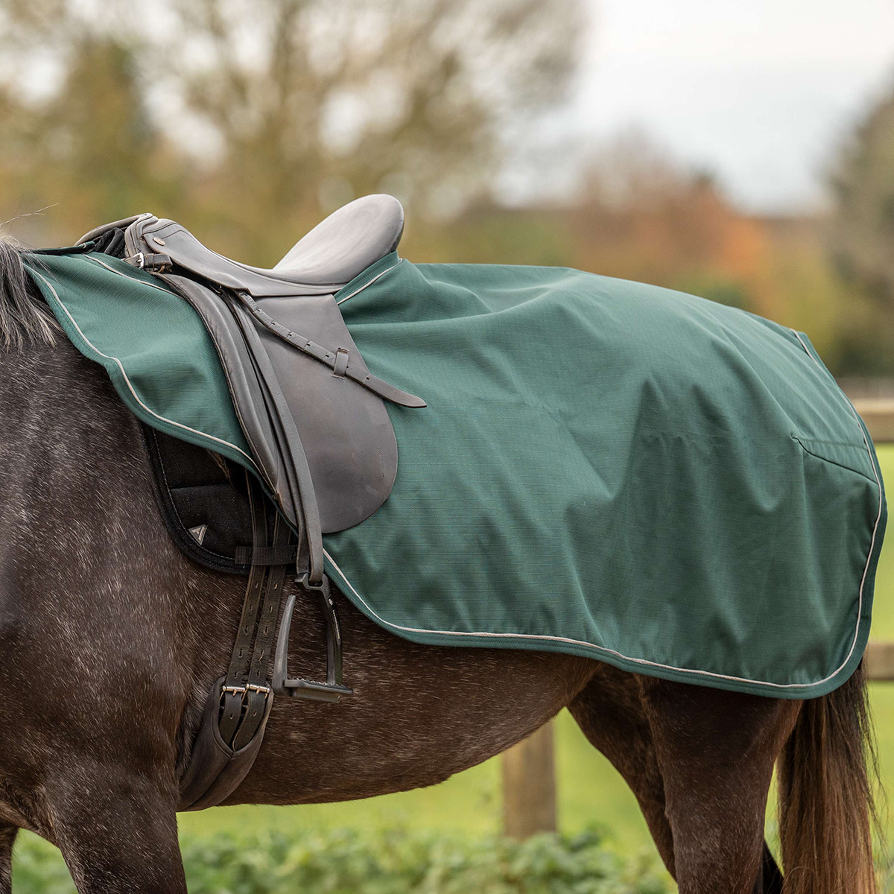Agradi Horse Uitrijdeken 1200D Reflecterende Bies Groen