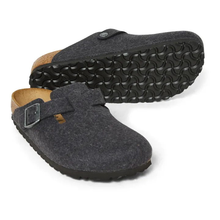 BIRKENSTOCK Sabots Boston Laine - Collection Adulte | Gris anthracite