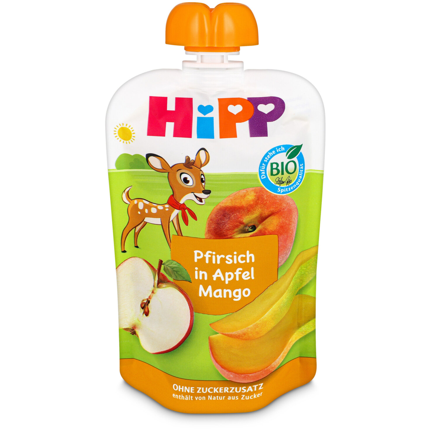 Hipp Quetschi Pfirsich in Apfel Mango 12+ Monate