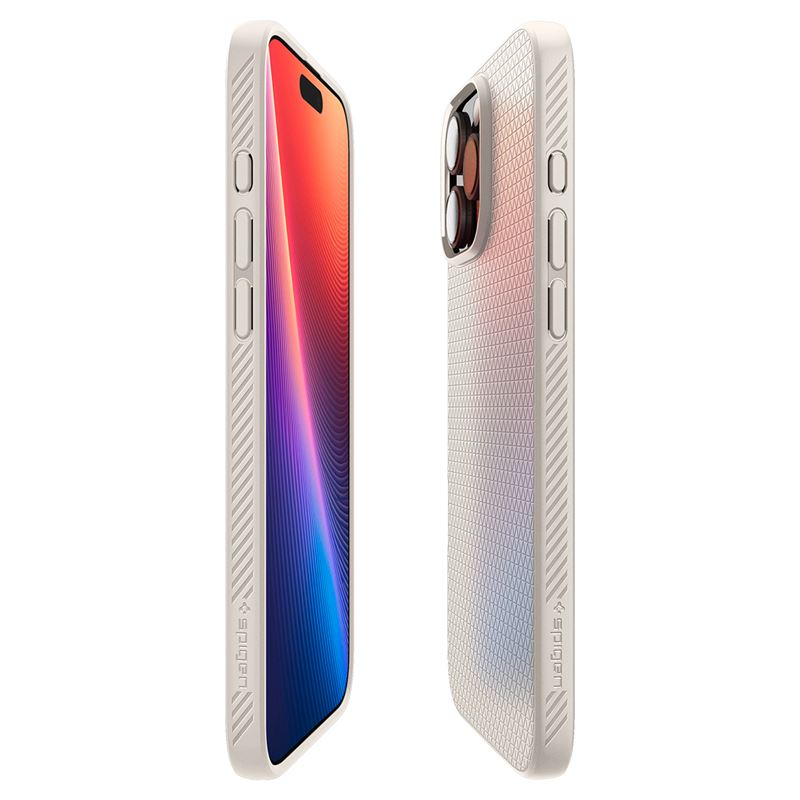 iPhone 16 Pro Max Liquid Air Case Gummi Hülle (ACS07991) - Natural Titanium (Silber)