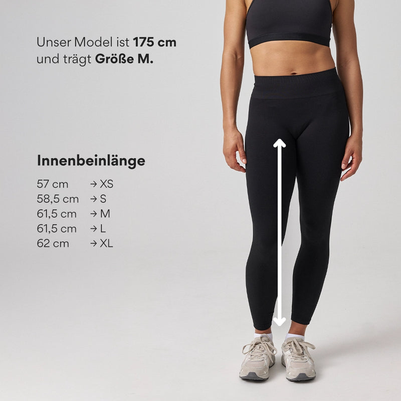 High Waist Leggings Seamless Schwarz