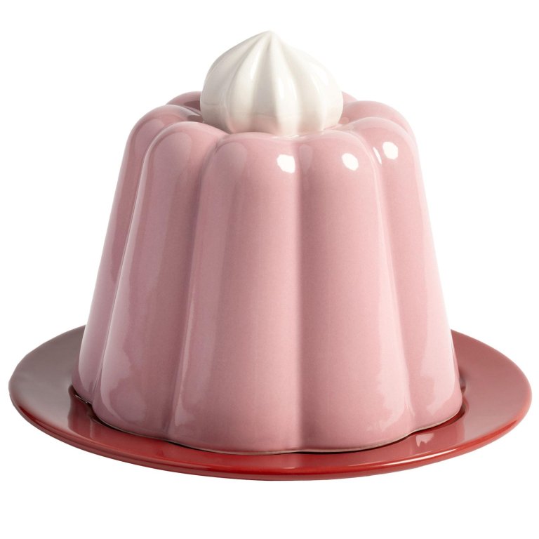 &klevering Pudding serveerschaal roze