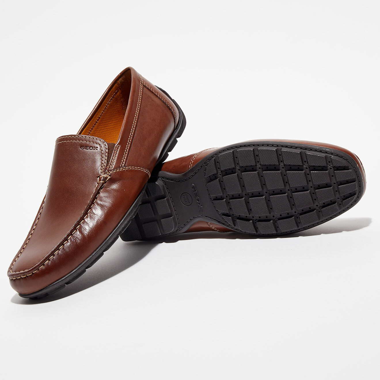 Geox Mocassins en Cuir Moner marron