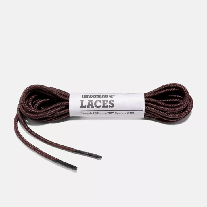 Lacets de rechange ronds en nylon 132 cm en marron