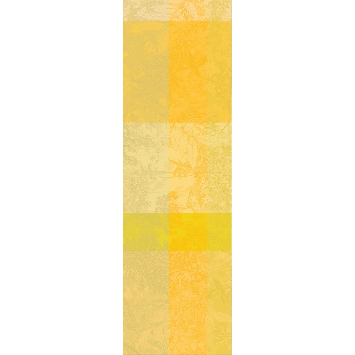 Chemin de table pur coton jaune 55X180 Garnier Thiebaut