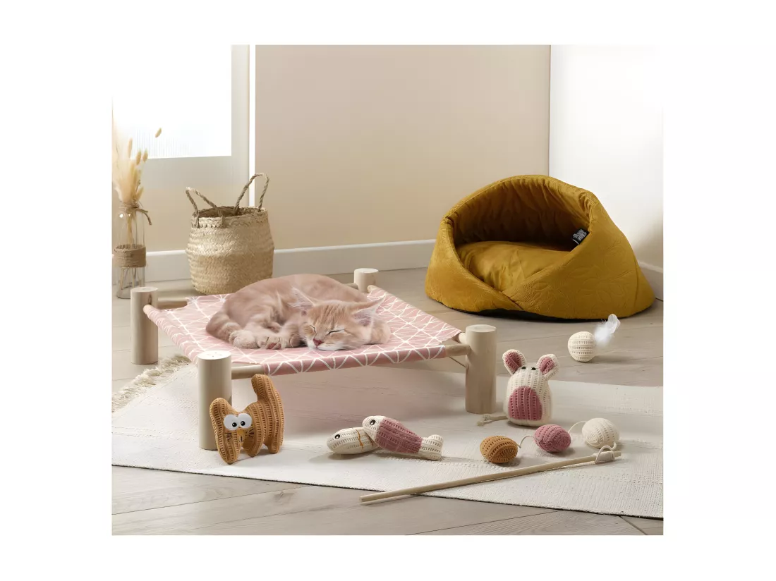 Lit Hamac pour Chat en Bois 