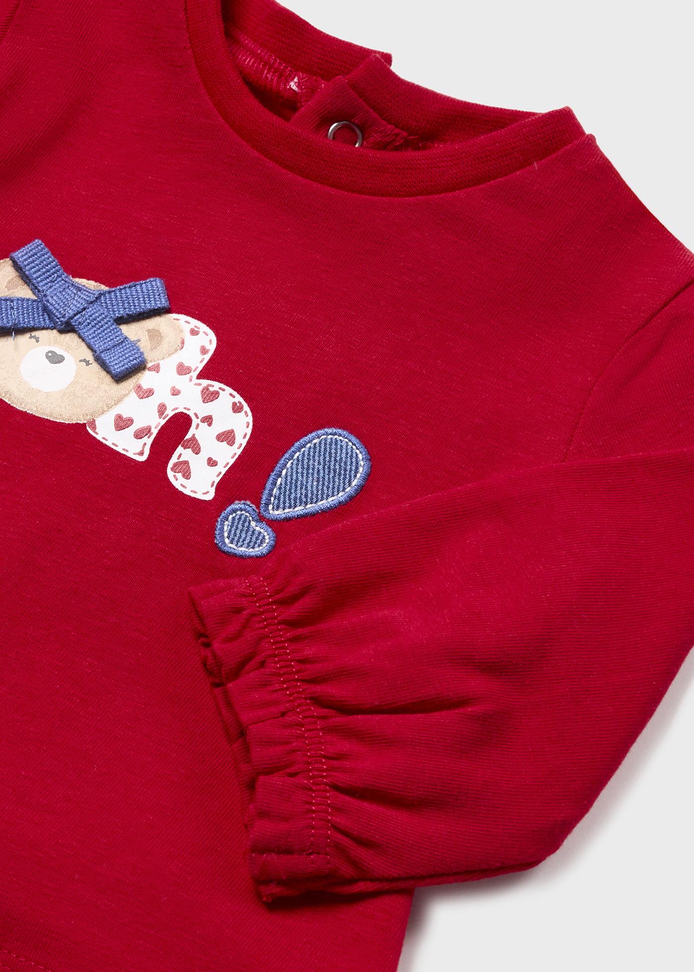 Conjunto de 2 camisetas de algodão sustentável para recém-nascidos