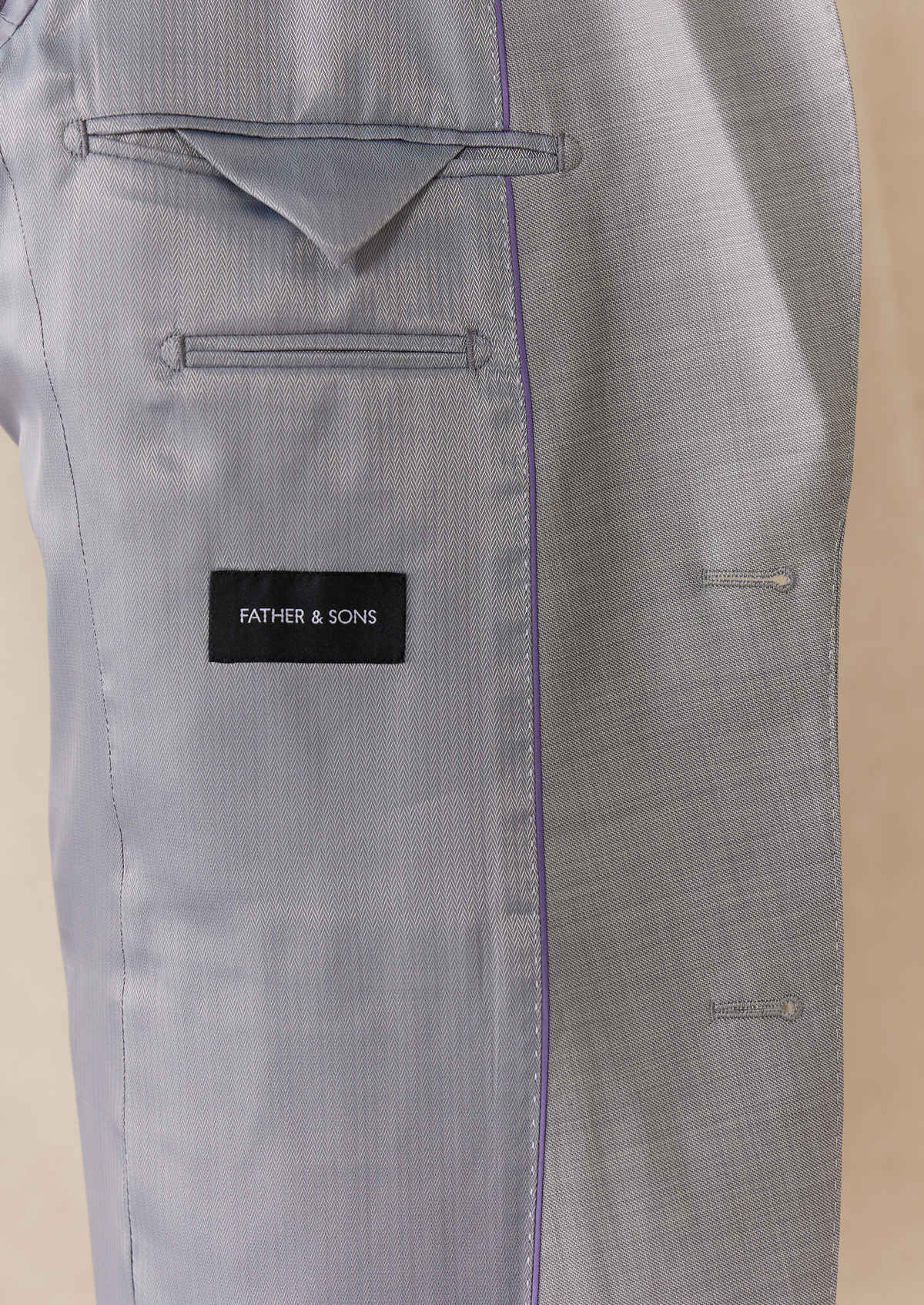 Costume 2 pièces Slim en laine unie gris perle