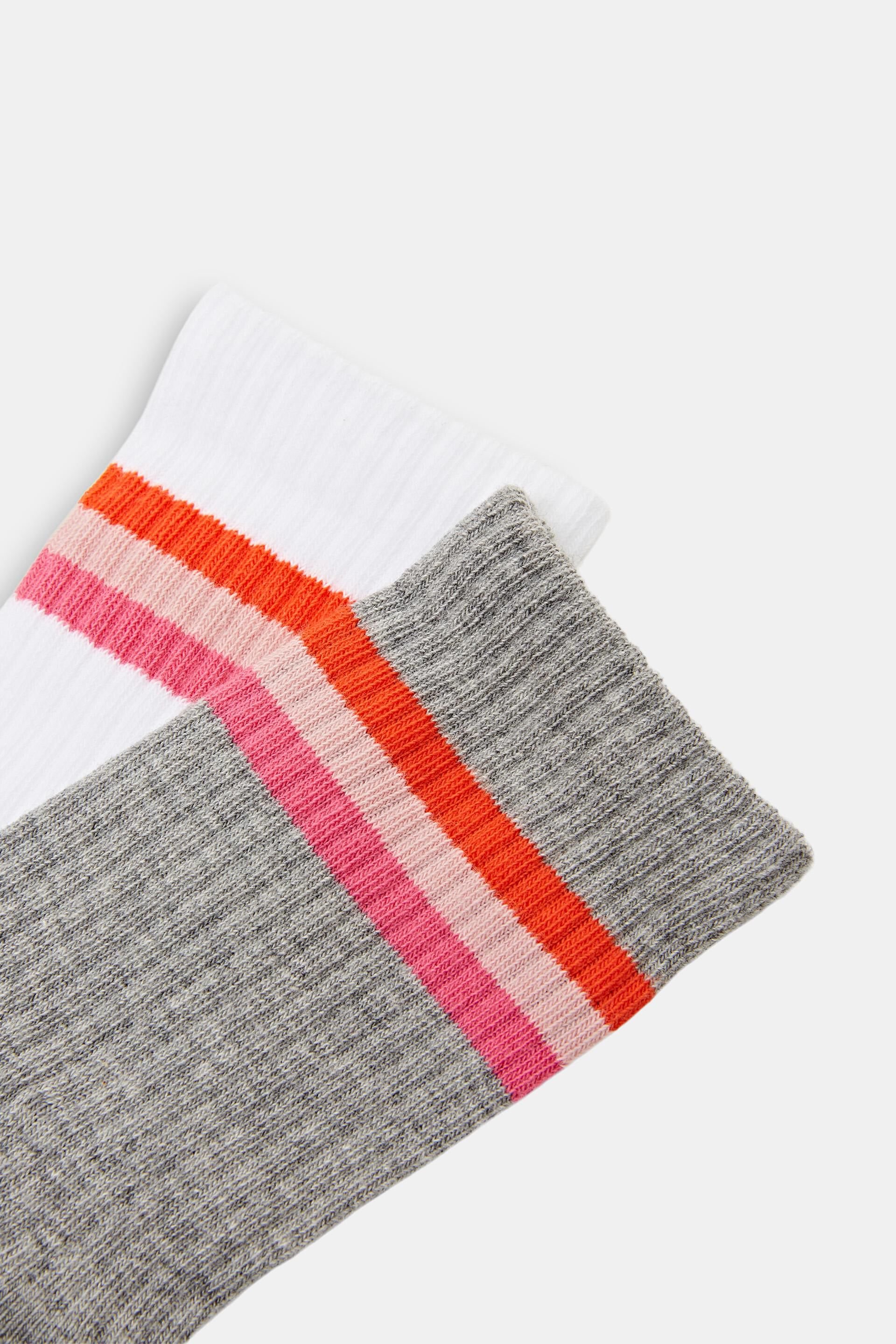 Lot de 2paires de chaussettes côtelées à rayures