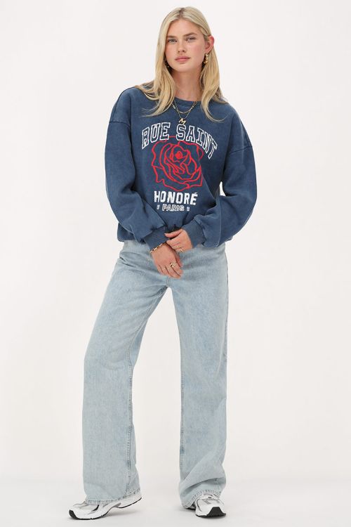 Donkerblauwe sweater 