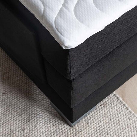 LEEGVERKOOP Boxspringset Julia Elektrisch - Zwart 90 x 210