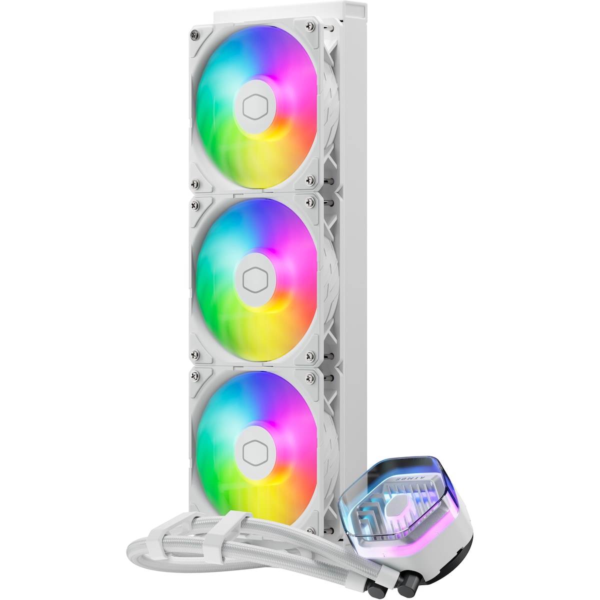 Cooler Master MasterLiquid 360 Atmos ARGB CPU vannkjøler (hvit)