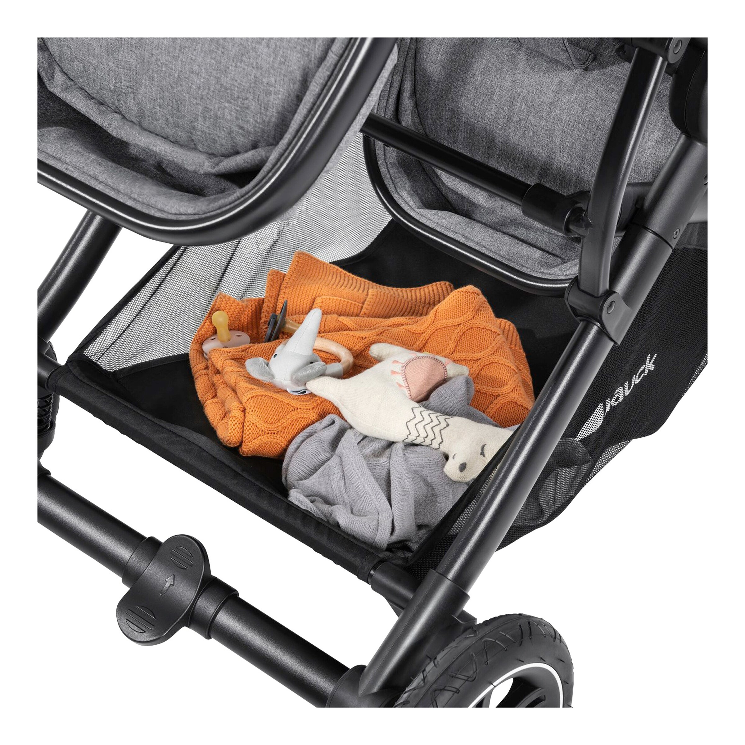 Hauck Zwillings- und Geschwisterwagen Atlantic Twin melange grey