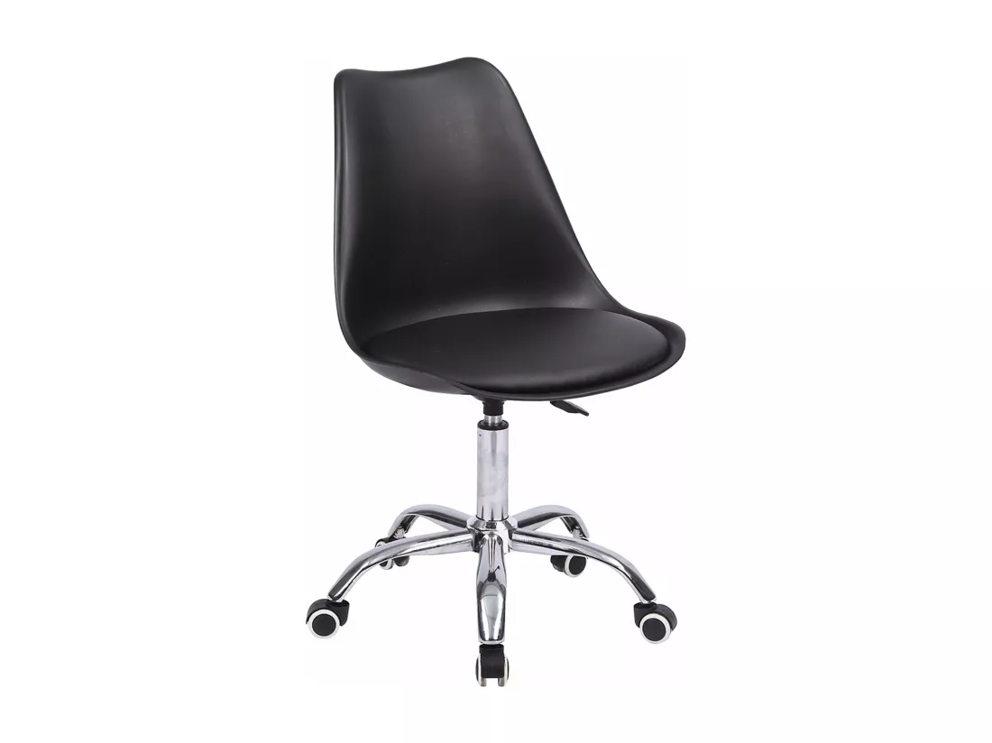 Chaise de bureau réglable en hauteur noire ANNE - HAPPY GARDEN