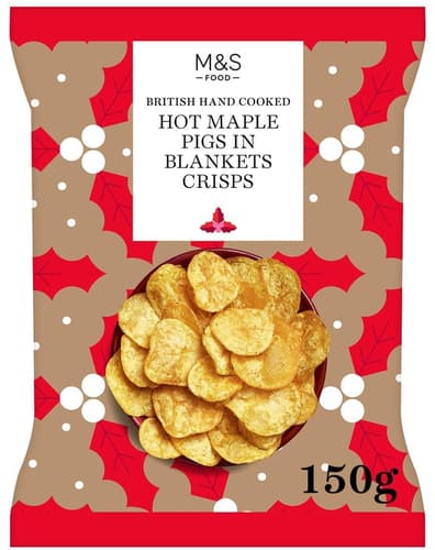 Marks & Spencer British Hand Cooked Hot Maple Pigs in Blankets Crisps