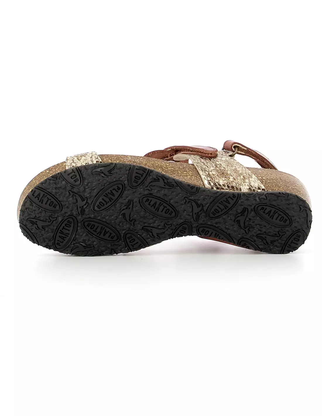 PLAKTON NAW CURVIA - Sandales & nu-pieds MARRONCAMELO