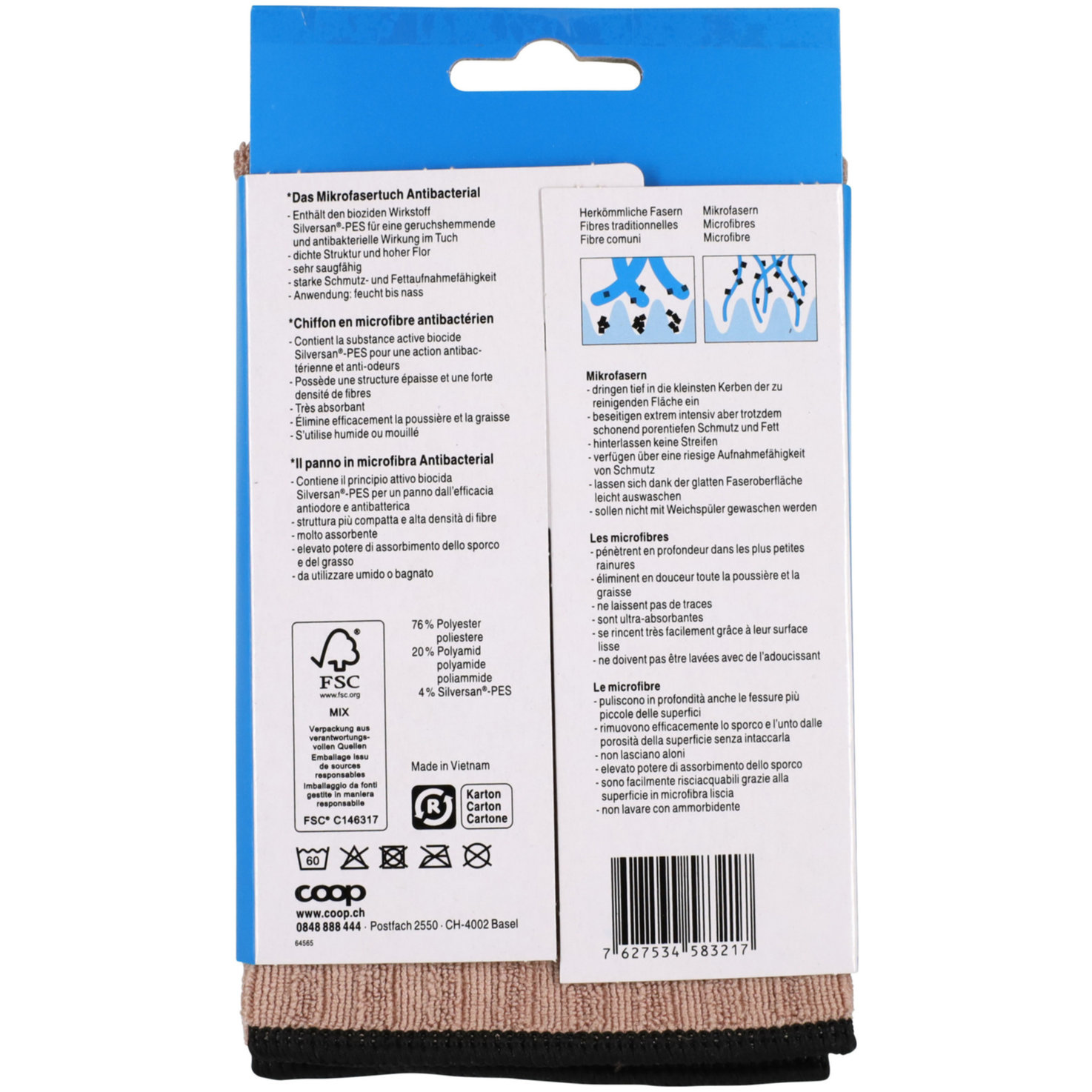 Super Clean Mikrofasertuch Antibacterial