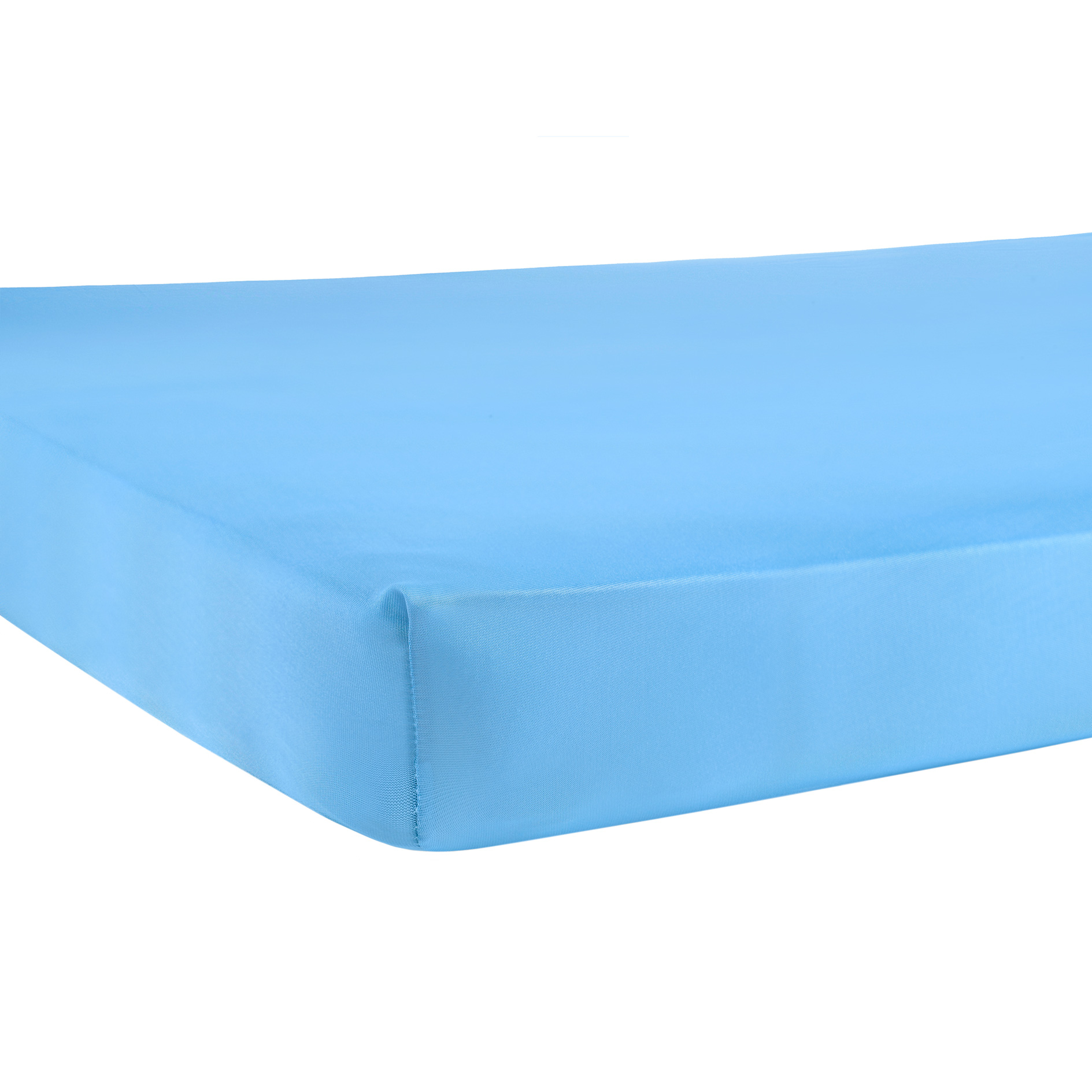 Kinder Microfaser-Spannbettlaken - mittelblau - 60x120 bis 70x140 cm