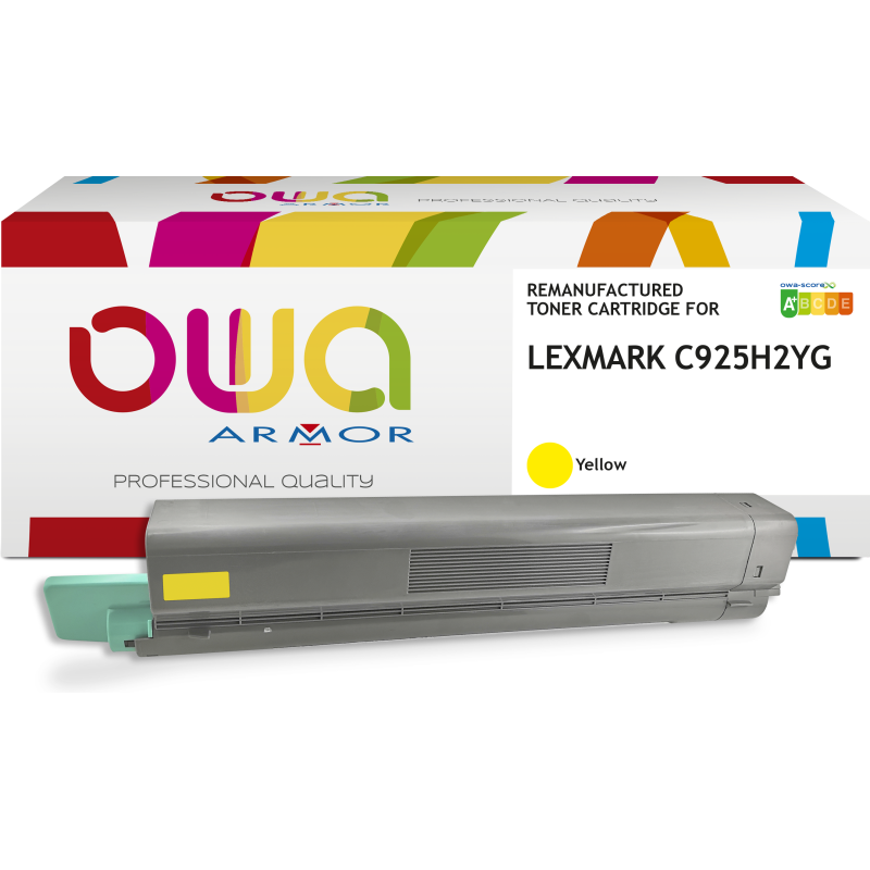 Toner remanufacturé OWA - standard - pour LEXMARK C925H2CG