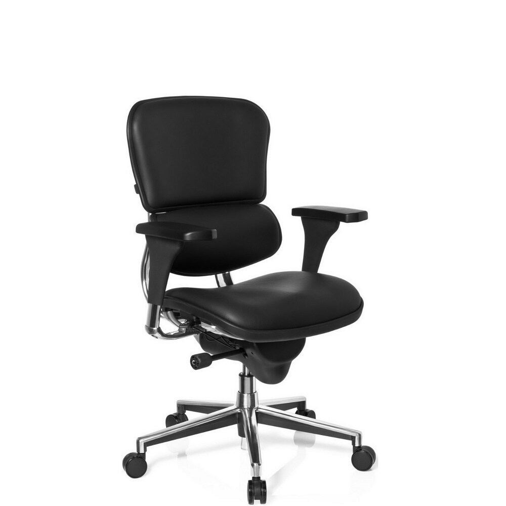 Luxus Chefsessel ERGOHUMAN BASE Leder mit Armlehnen (höhenverstellbar) hjh OFFICE