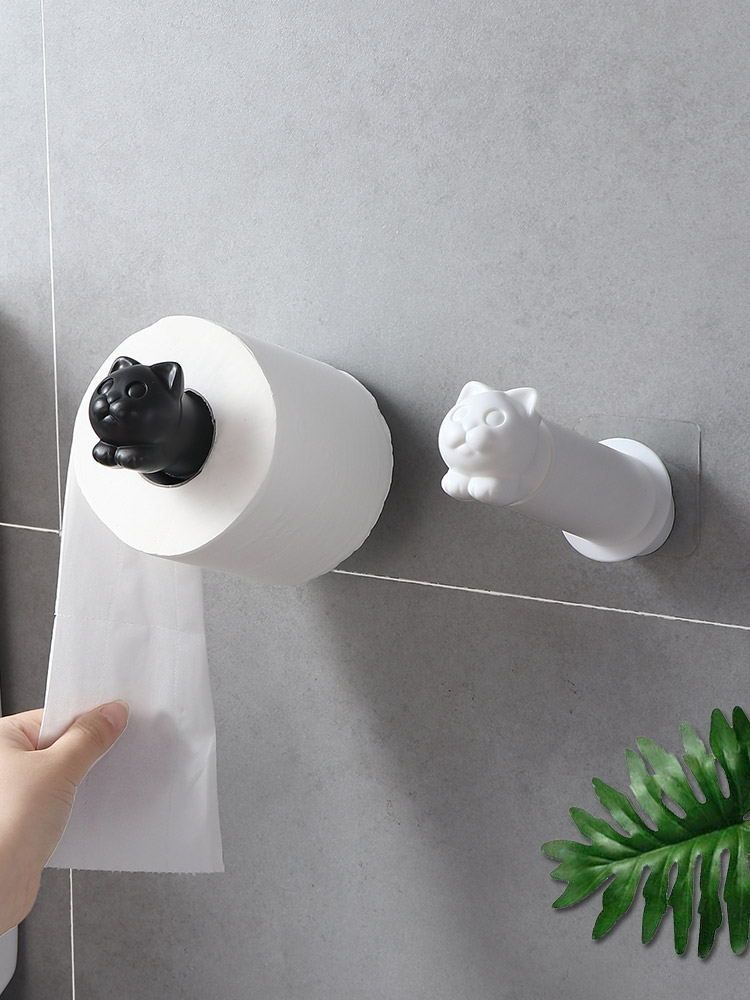 KIizzi - Kattentoiletrol Zelfklevende Wandhouder
