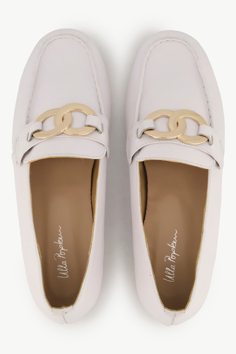 Leder-Loafer, Ringschnalle, Weite H