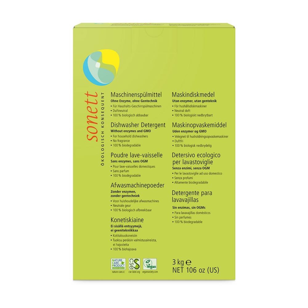 SONETT Maschinenspülmittel Plv Pulver Ds 3 kg