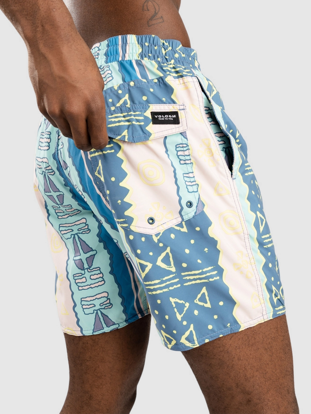 Volcom Lido Print Trunk 17 Boardshorts crete blue