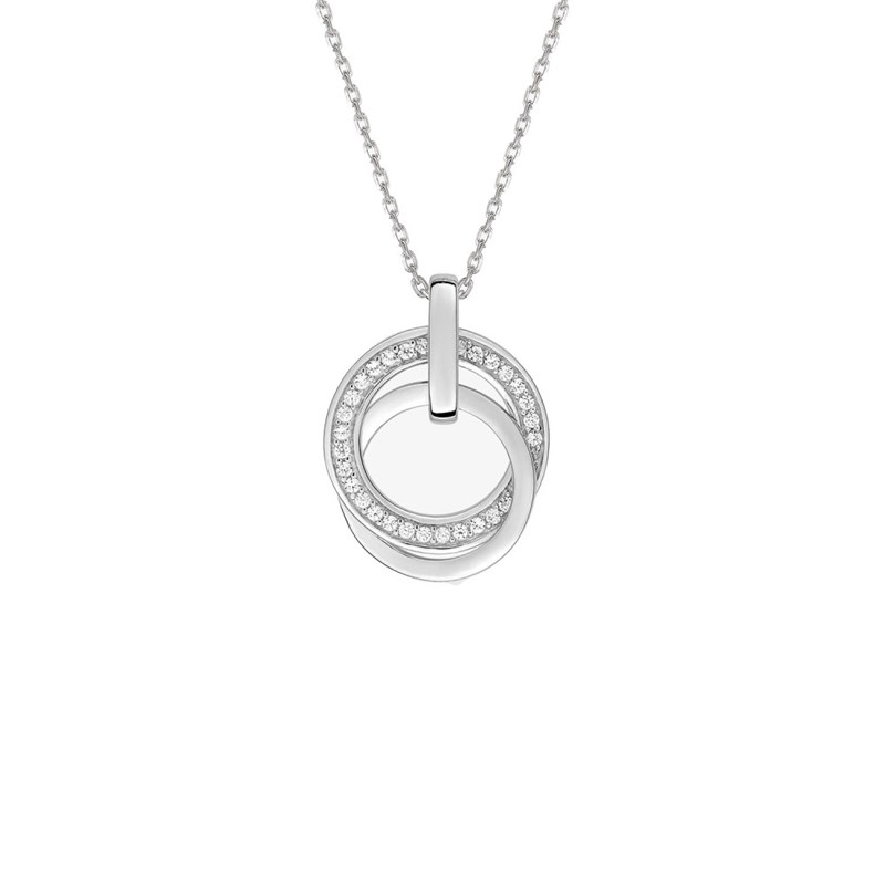 Collier Femme - Oxyde de zirconium - Argent 925 - Longueur : 42 cm