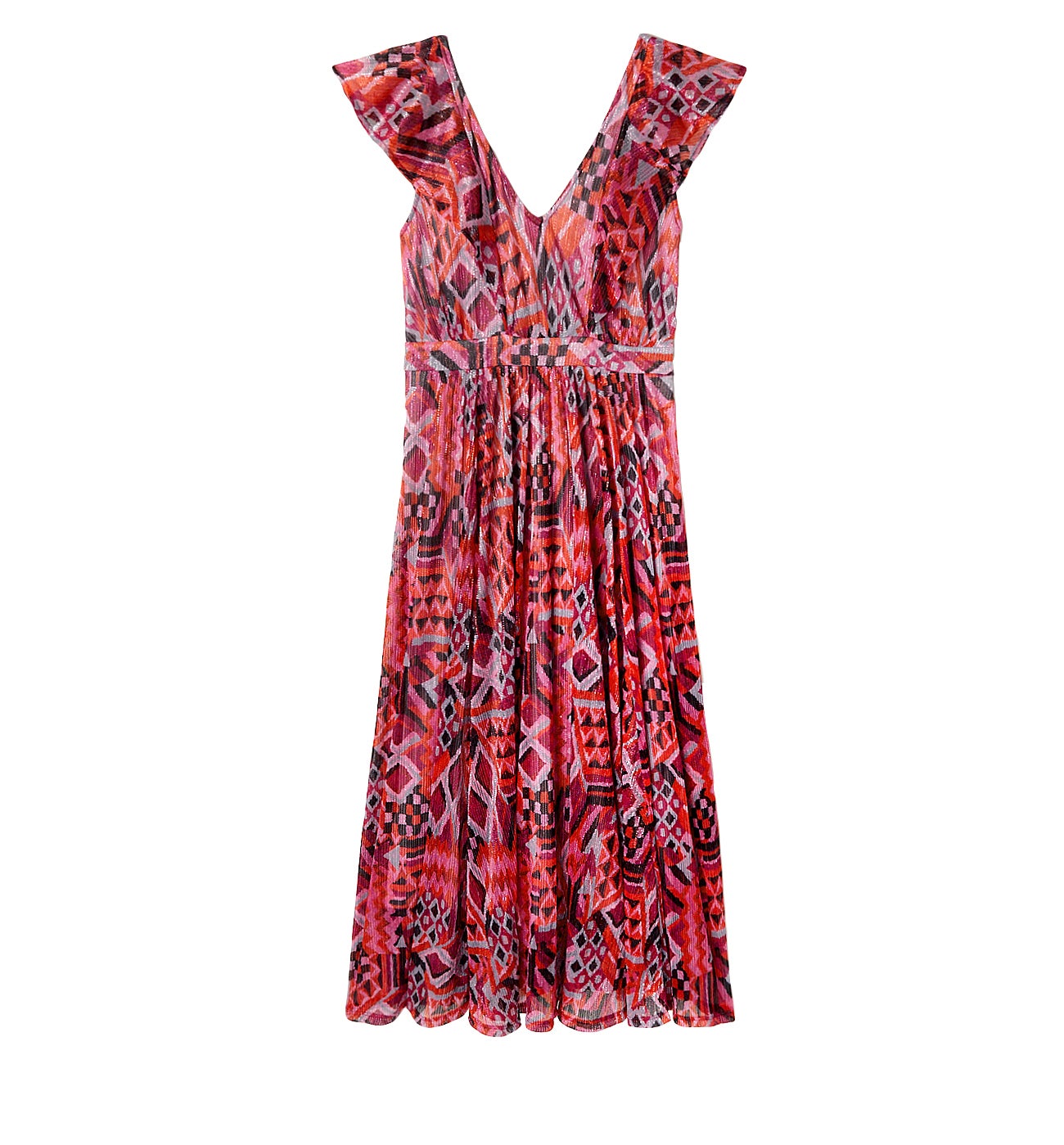Robe longue imprimée irisée - Imprimé multicolore