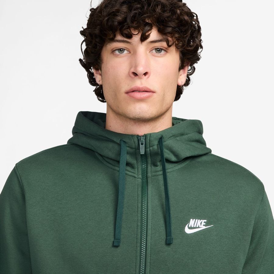 Nike Sweat à Capuche NSW Club - Vert/Blanc