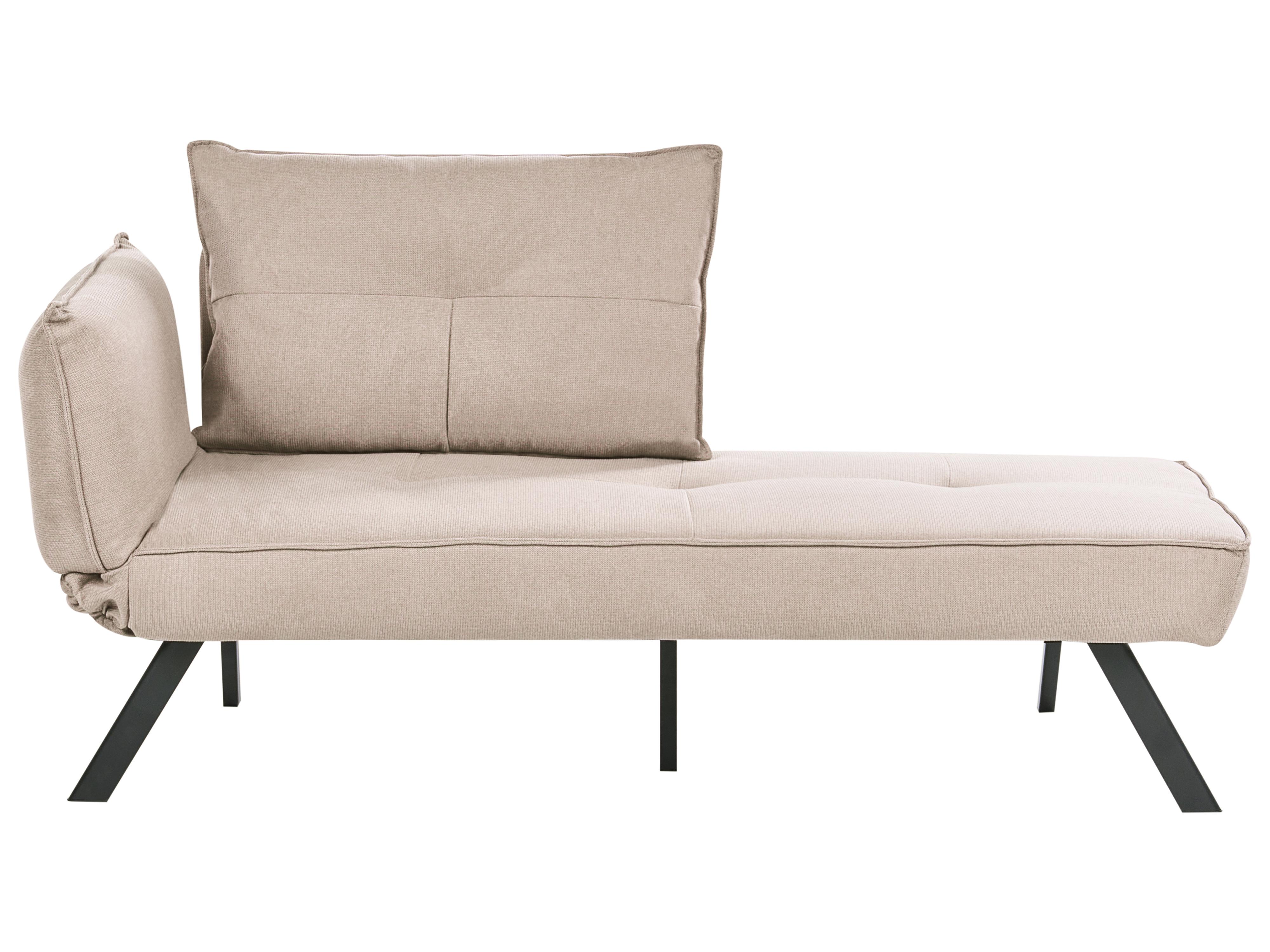 Linkszijdige chaise longue ROCAMADOUR Stof Taupe